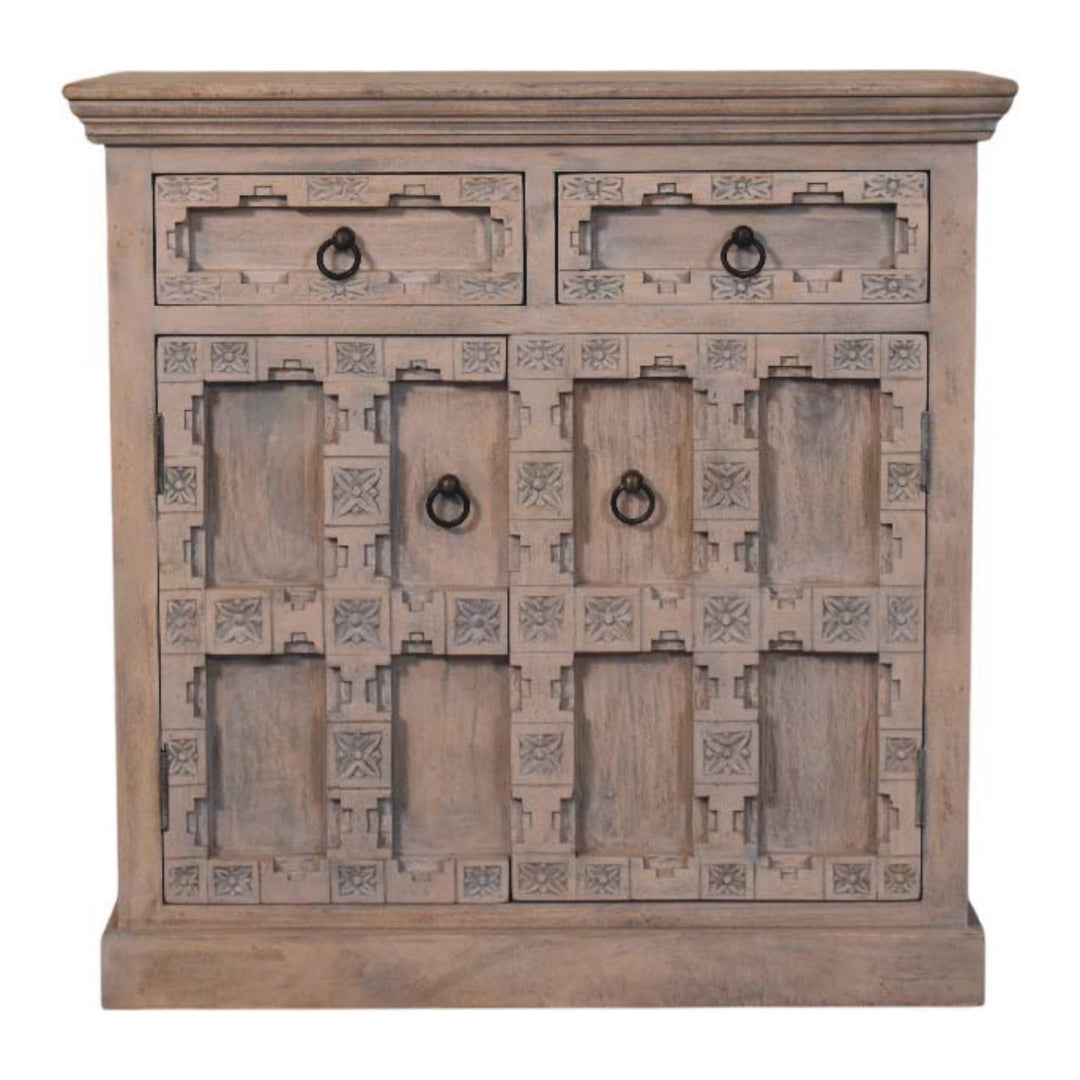 Jaipur Mediterranean Greece Ashed Lattice Sideboard - Mediterranean Italian Contemporary Home Decor Furniture