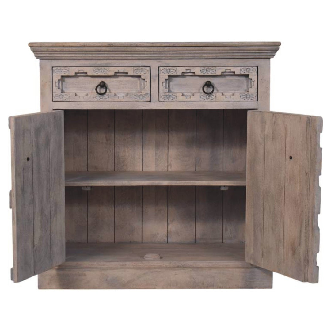 Jaipur Mediterranean Greece Ashed Lattice Sideboard - Mediterranean Italian Contemporary Home Decor Furniture