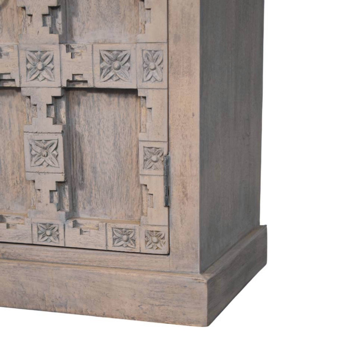 Jaipur Mediterranean Greece Ashed Lattice Sideboard - Mediterranean Italian Contemporary Home Decor Furniture