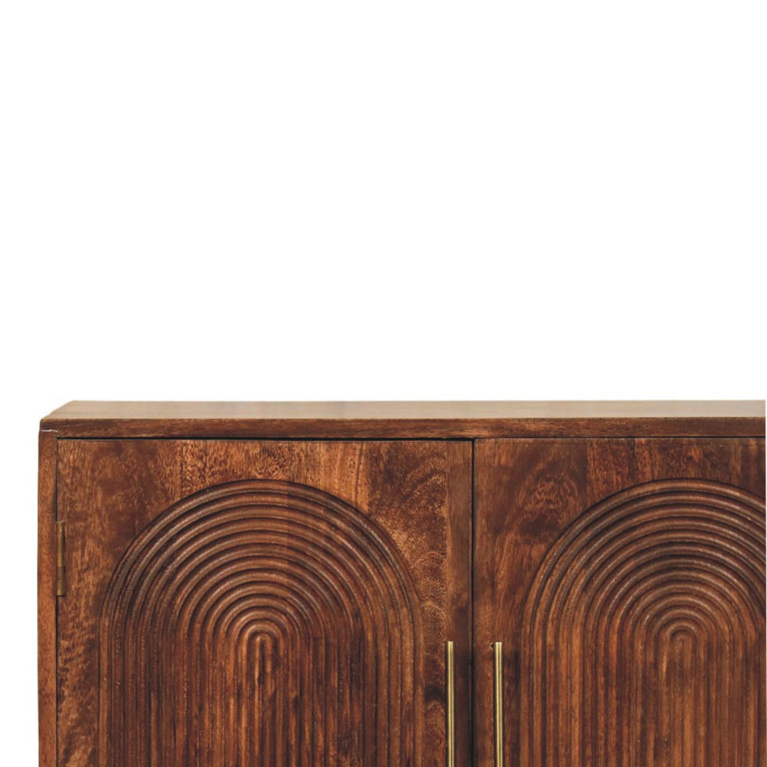 Buy farmhouse furniture Arco Groove Sideboard | Modern Farmhouse Buffet Cabinet with Grooved Doors & Storage - Modern Cottage Farmhouse Furniture