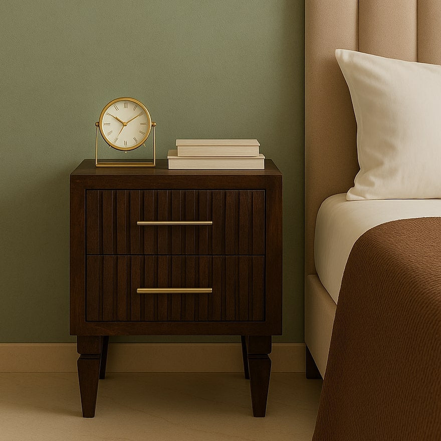 Buy farmhouse furniture Belmont 2 Real Wood Mediterranean Drawer Nightstand - Modern Cottage Farmhouse Furniture