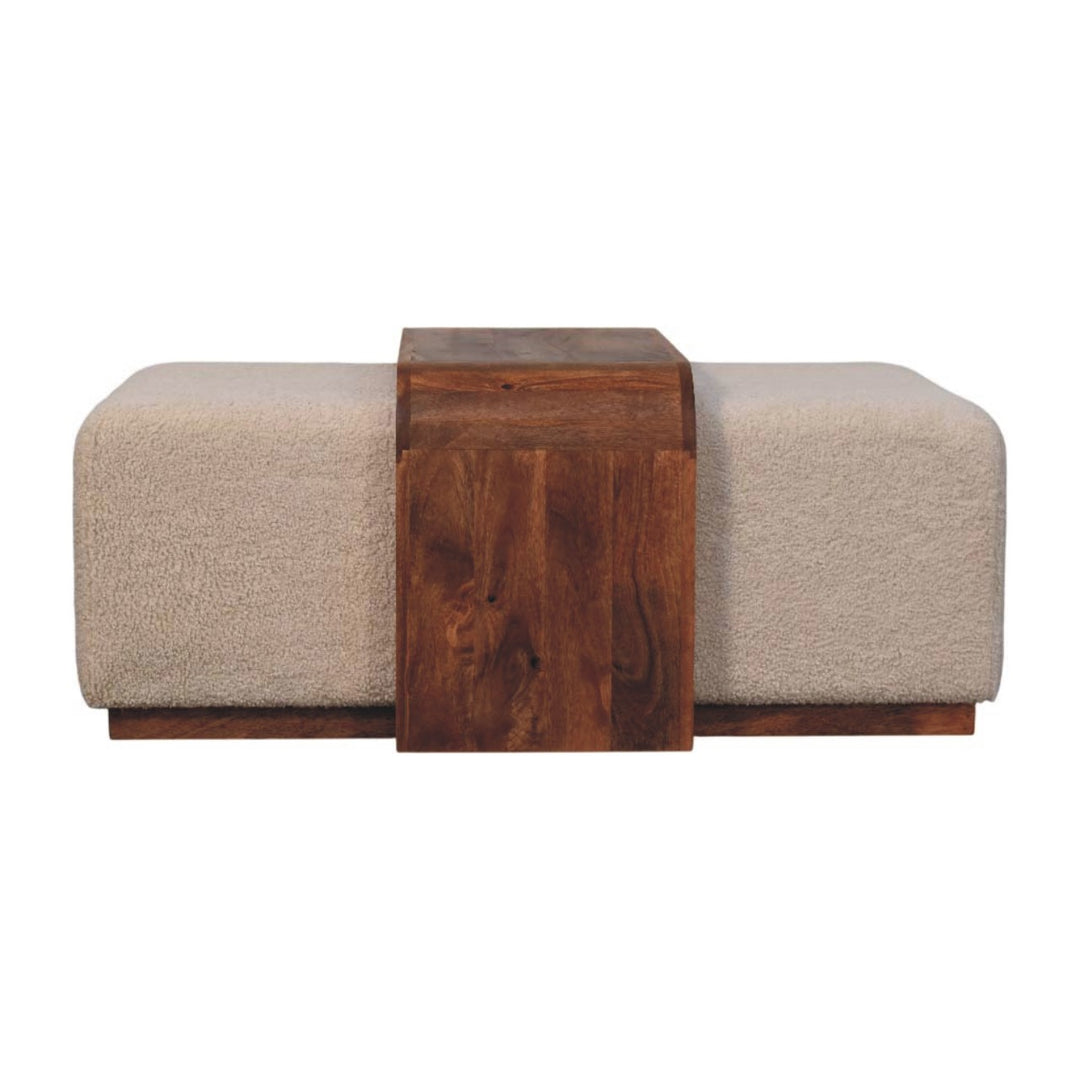 Paros Modern Handcrafted Greek Luxury Bench Coffee Table Pair - Mediterranean Tuscan Contemporary Home Decor Furniture