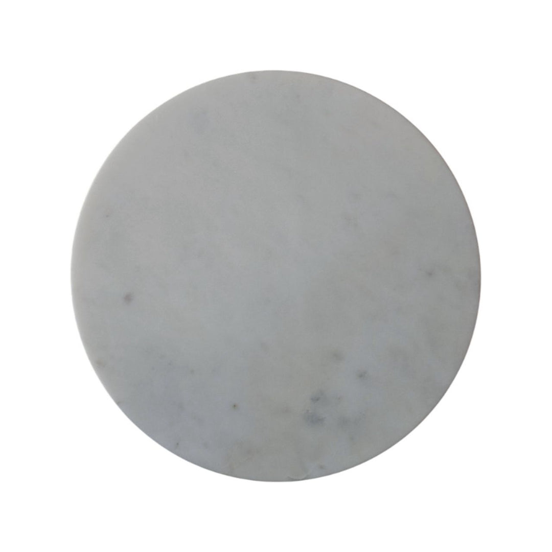 Casa Marina Fluted Marble Side Table - Mediterranean Italian Contemporary Home Decor Furniture