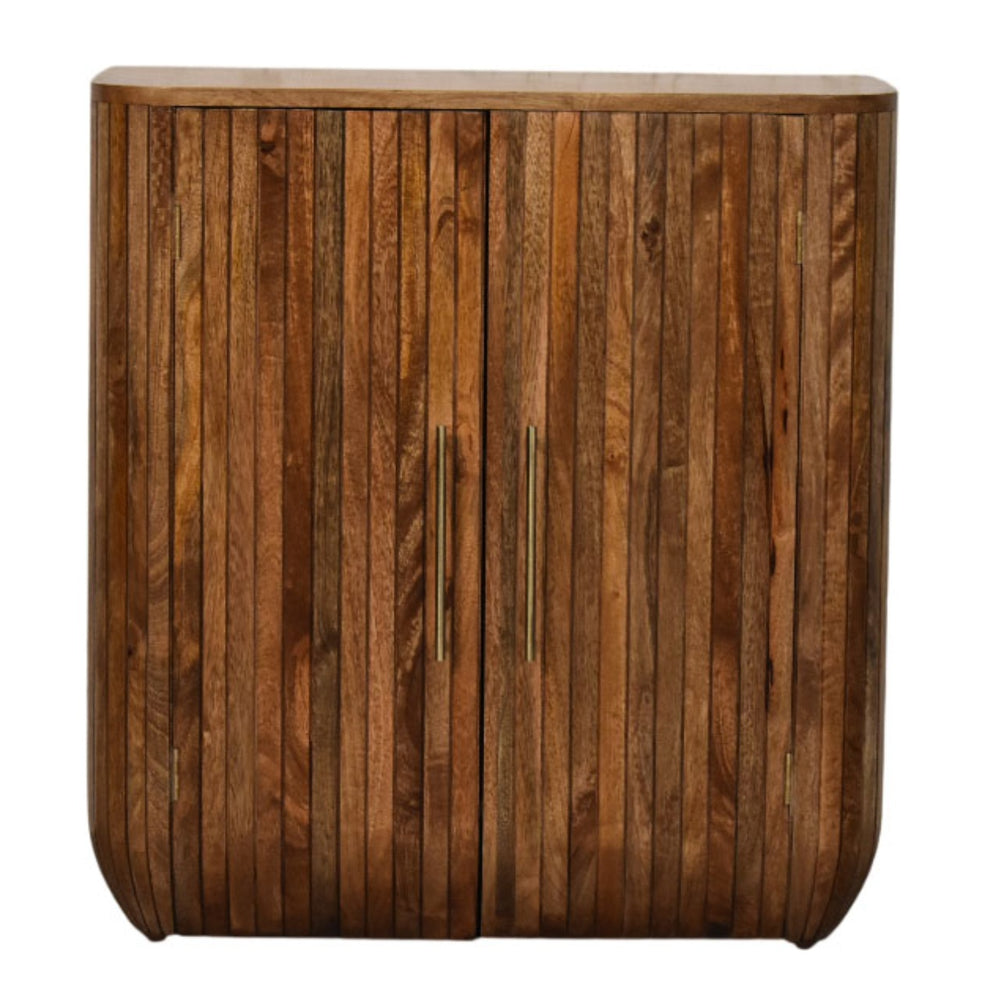 Torino Contemporary Fluted Greek Cabinet - Mediterranean Italian Contemporary Home Decor Furniture