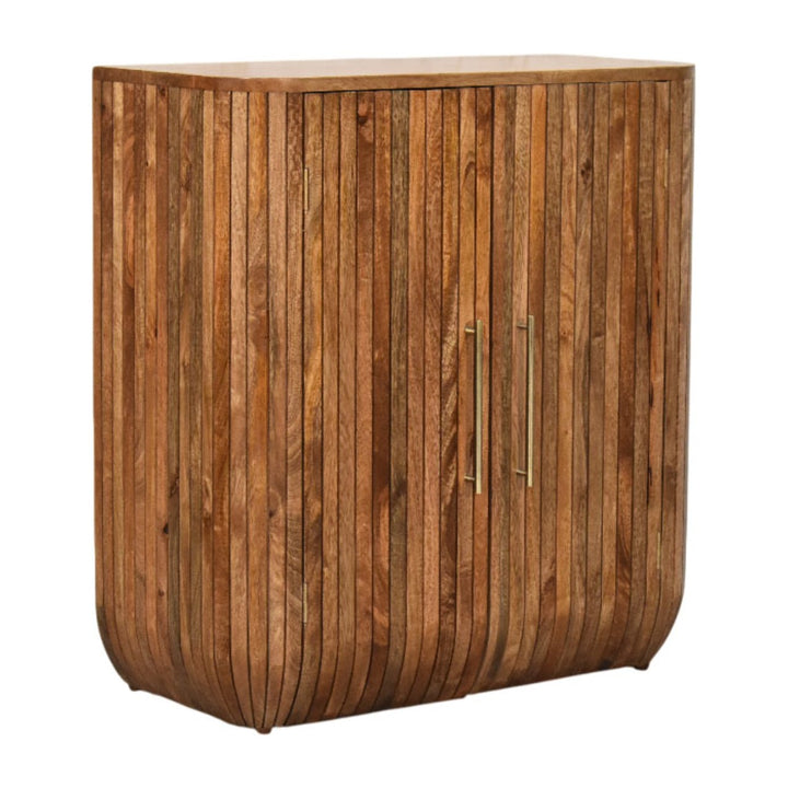 Torino Contemporary Fluted Greek Cabinet - Mediterranean Italian Contemporary Home Decor Furniture