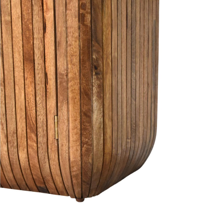 Torino Contemporary Fluted Greek Cabinet - Mediterranean Italian Contemporary Home Decor Furniture