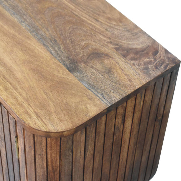 Mar Azul Fluted Mediterranean TV Console - Mediterranean Italian Contemporary Home Decor Furniture