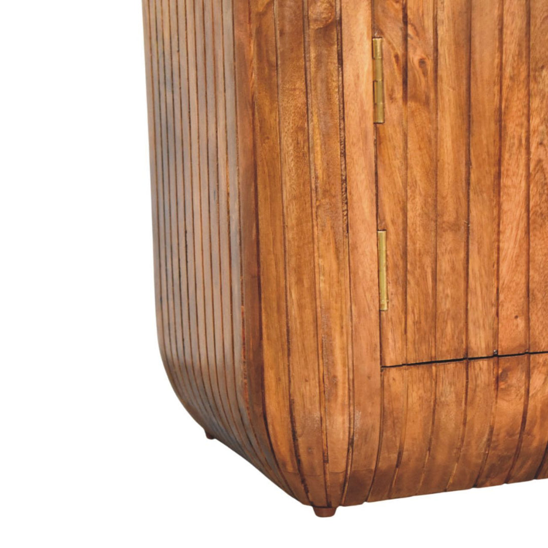 Mar Azul Fluted Mediterranean TV Console - Mediterranean Italian Contemporary Home Decor Furniture