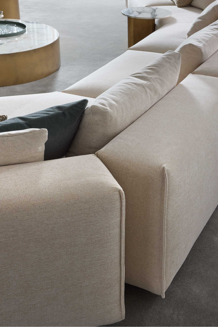 Buy farmhouse furniture Made in Itlay Mediterranean Luxury Vertical Seam Corner Sofa Couch - Modern Cottage Farmhouse Furniture