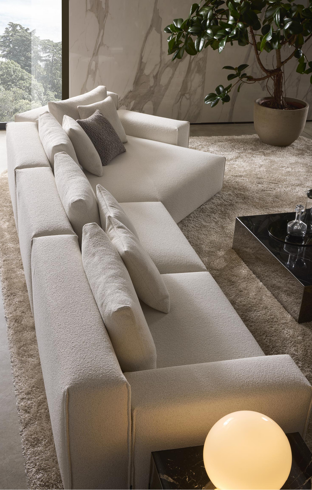 Buy farmhouse furniture Made in Itlay Mediterranean Luxury Vertical Seam Corner Sofa Couch - Modern Cottage Farmhouse Furniture