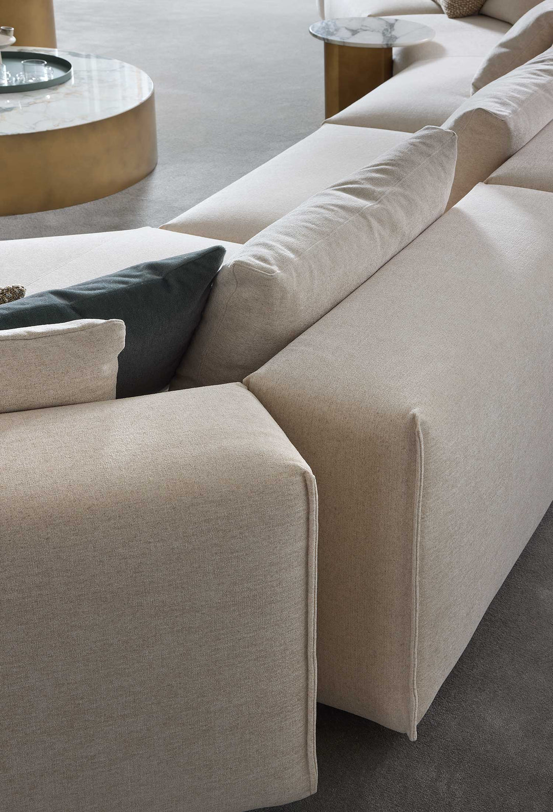 Buy farmhouse furniture Made in Itlay Mediterranean Luxury Vertical Seam Corner Sofa Couch - Modern Cottage Farmhouse Furniture