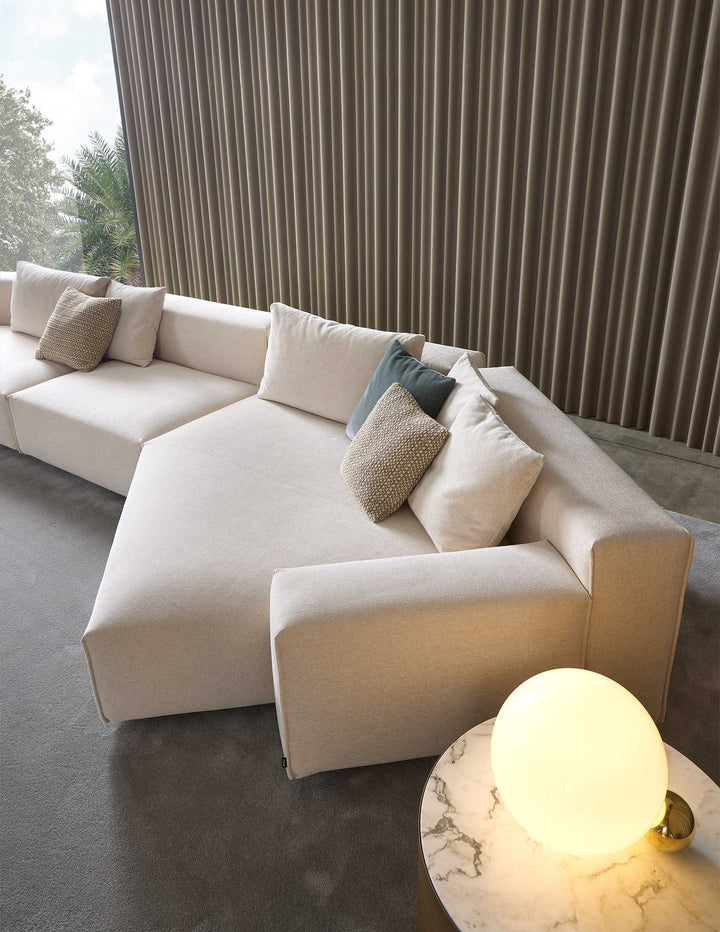 Buy farmhouse furniture Made in Itlay Mediterranean Luxury Vertical Seam Corner Sofa Couch - Modern Cottage Farmhouse Furniture