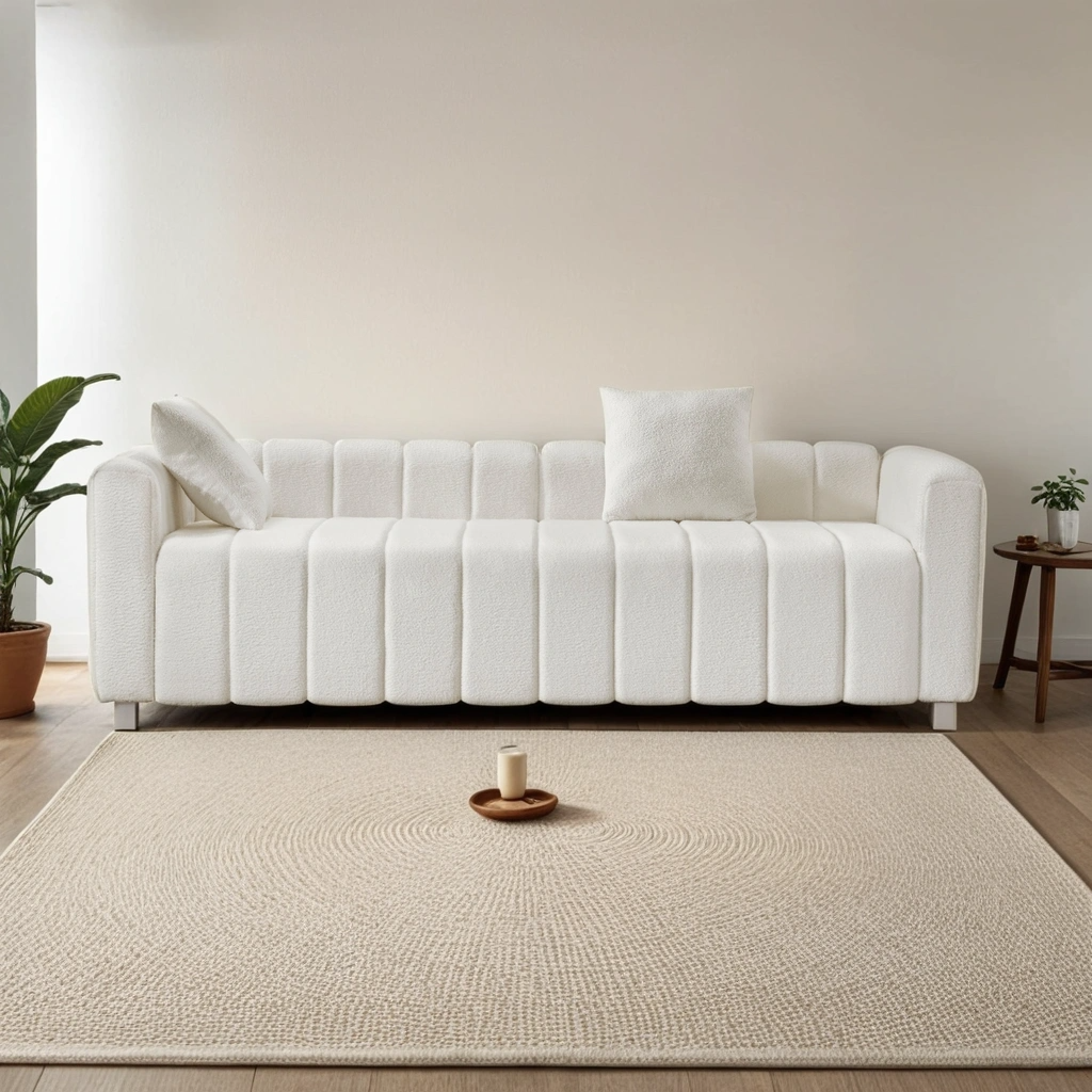 Boho Aesthetic La Lyon | Modern Teddy Velvet Sofa,2-3 Seat Mid Century Indoor Couch, Exquisite Upholstered Loveseat | Biophilic Design Airbnb Decor Furniture 