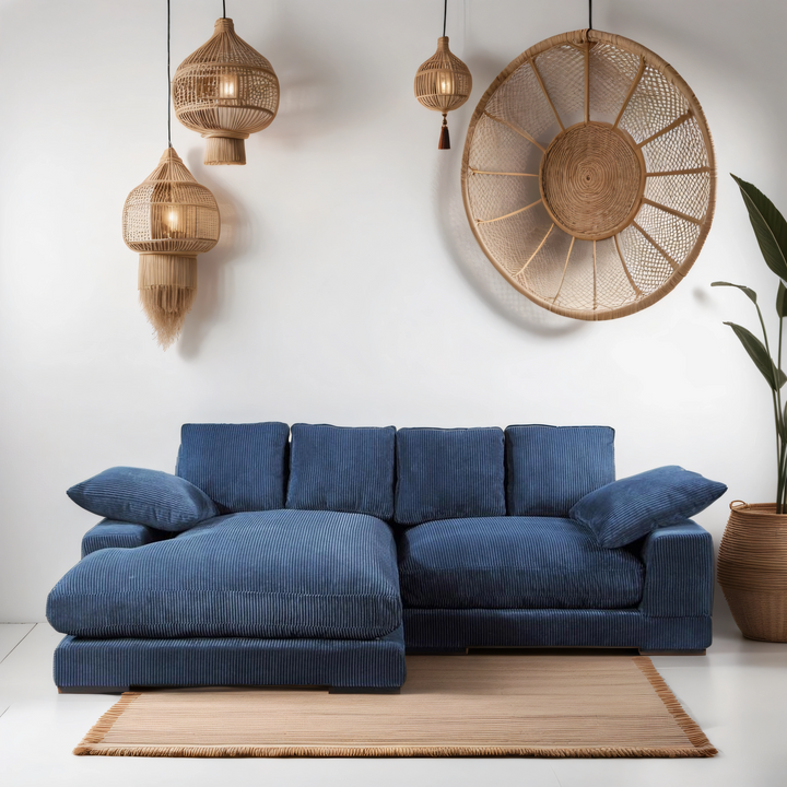 Italian Blue Modern Luxury Sink Upholstery Sofa Sectional