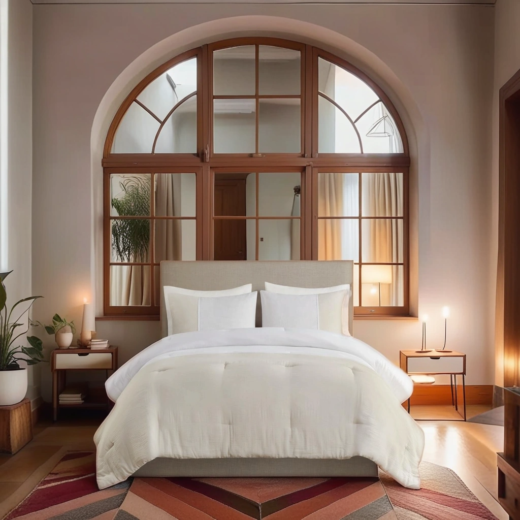 Boho Aesthetic 3 Piece Gauze Oversized Comforter Full/Queen Set | Biophilic Design Airbnb Decor Furniture 