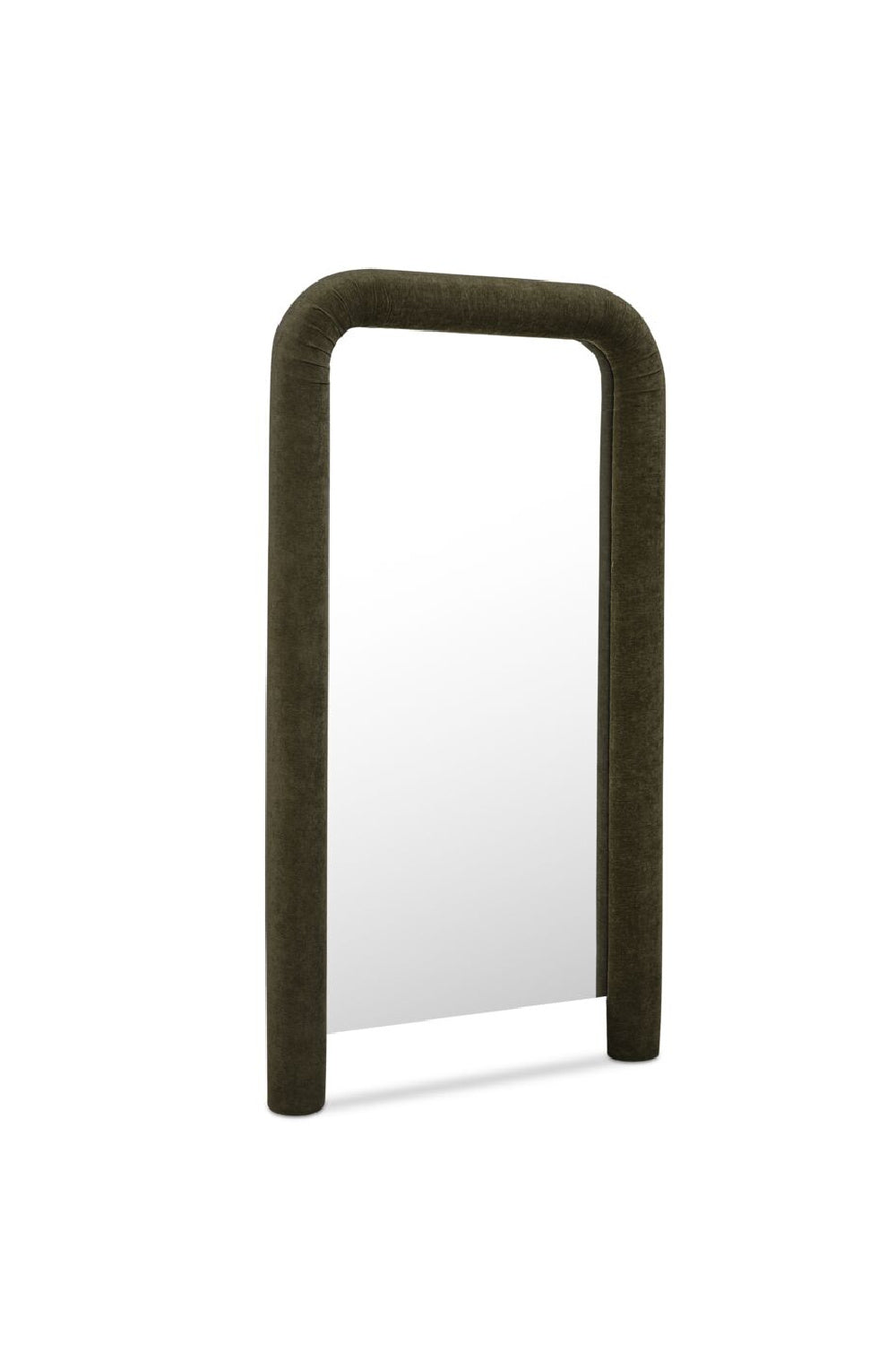 Buy farmhouse furniture Le Riu • Beige Large Modern Cottage Farmhouse Style Upholstered Floor Mirror - Modern Cottage Farmhouse Furniture