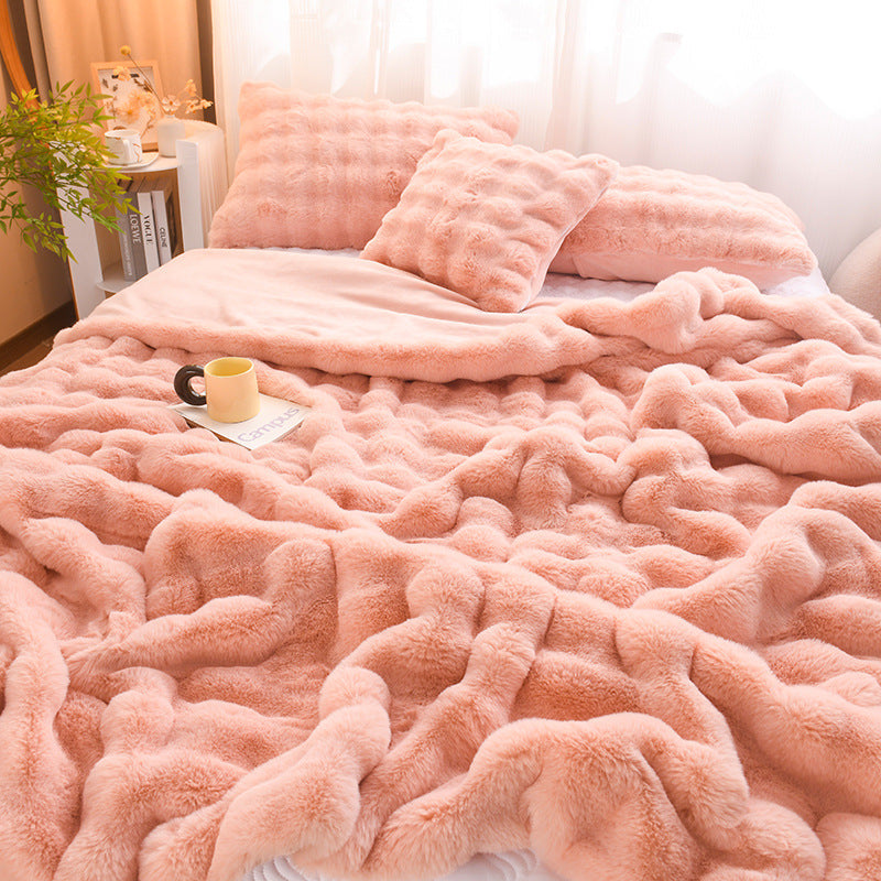 The Clermont-Ferrand | Soft Rabbit Velvet Thickened Double-Sided Fleece Blanket | order couch online - buy sofa -buy sofa online