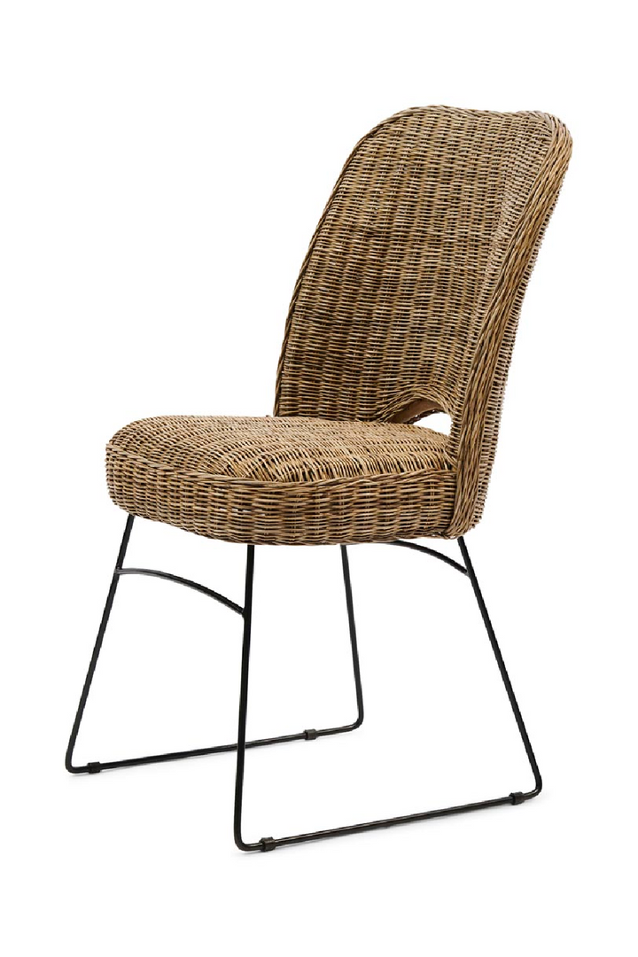 Rivièra | Modern Italian Mediterranean Rattan Dining Chair - Mediterranean Italian Contemporary Home Decor Furniture