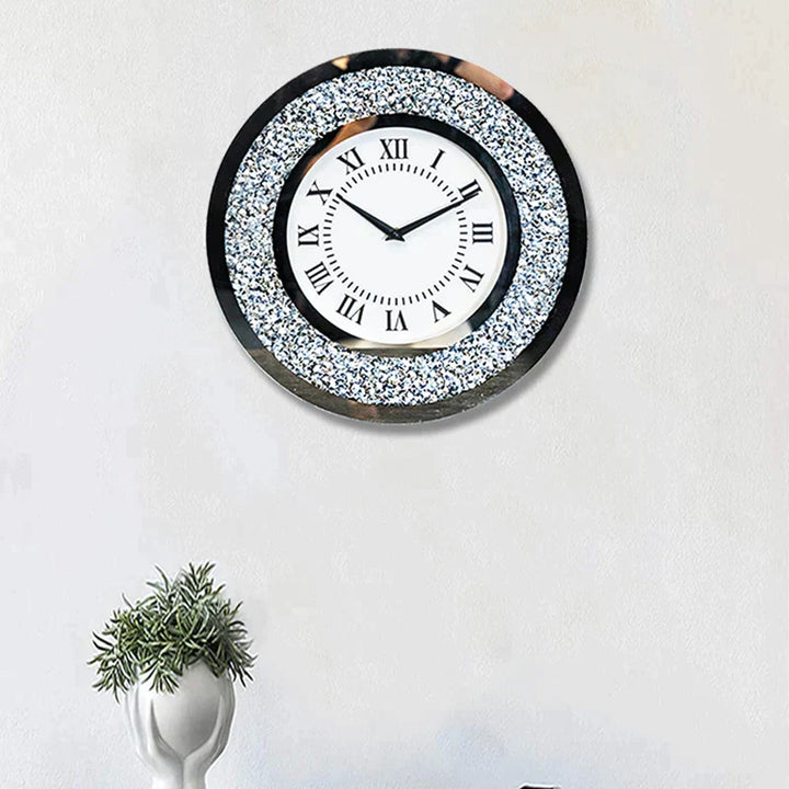 Boho Aesthetic Le Metz | Luxury Diamond Wall Clock | Biophilic Design Airbnb Decor Furniture 