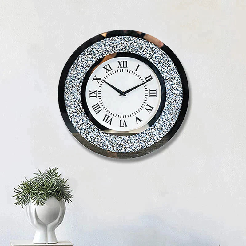 Boho Aesthetic Le Metz | Luxury Diamond Wall Clock | Biophilic Design Airbnb Decor Furniture 