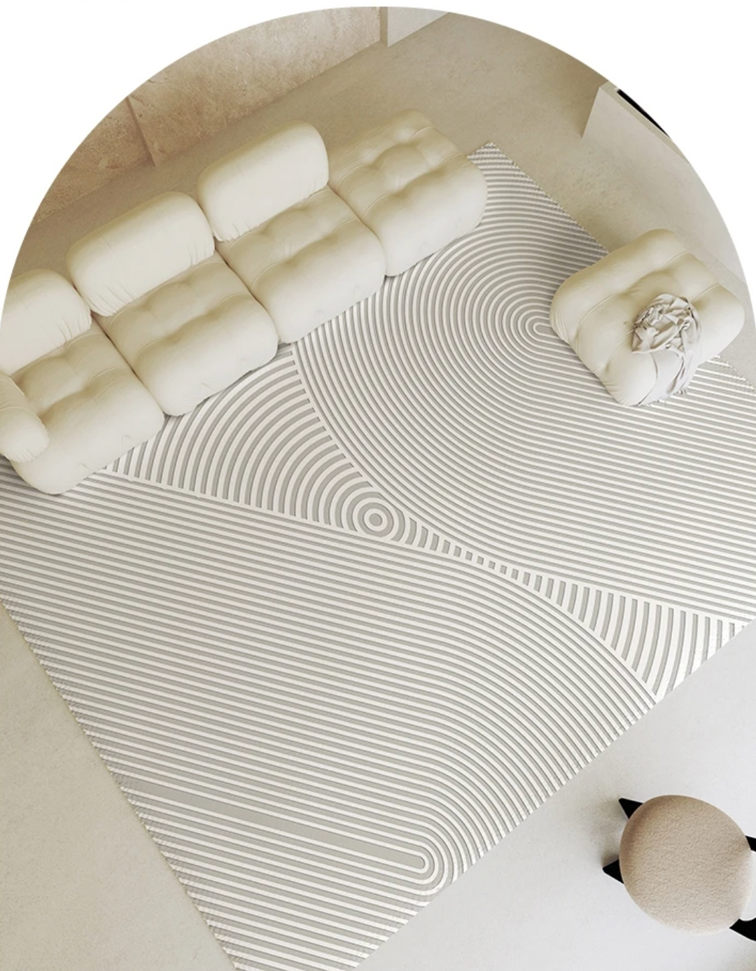 Boho Aesthetic Saint-Clermont | Large Luxury Modern Minimalist Thicken Rug | Biophilic Design Airbnb Decor Furniture 