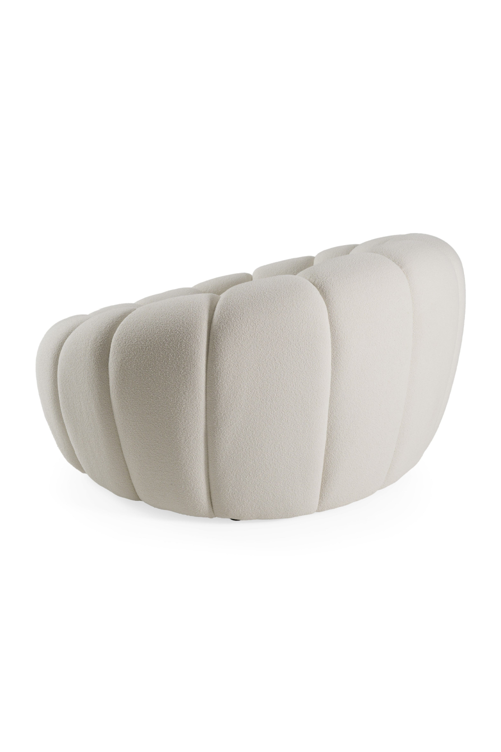 Le Lia • White Modern Italian Hexagonal-Tufted Lounge Contemporary Accent Chair - Mediterranean Italian Contemporary Home Decor Furniture