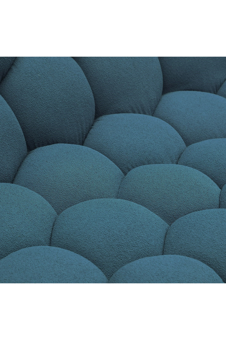 Le Lia • White Modern Italian Hexagonal-Tufted Lounge Contemporary Accent Chair - Mediterranean Italian Contemporary Home Decor Furniture