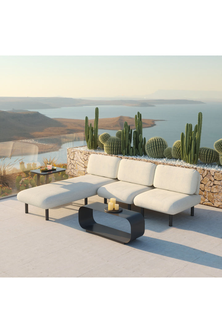 Buy farmhouse furniture Beige Olefin Italian Coast Airbnb Home Outdoor Chaise - Modern Cottage Farmhouse Furniture