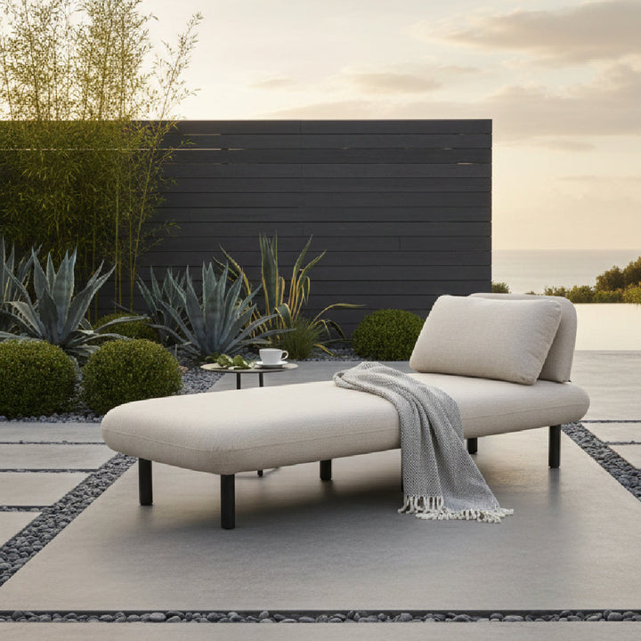 Buy farmhouse furniture Beige Olefin Italian Coast Airbnb Home Outdoor Chaise - Modern Cottage Farmhouse Furniture
