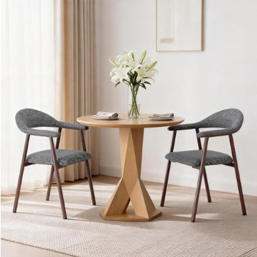 Buy farmhouse furniture Modern Farmhouse Accent Chair Set of 2 | Upholstered Dining &amp; Living Room Chairs | Beige, Orange, or Dark Grey - Modern Cottage Farmhouse Furniture