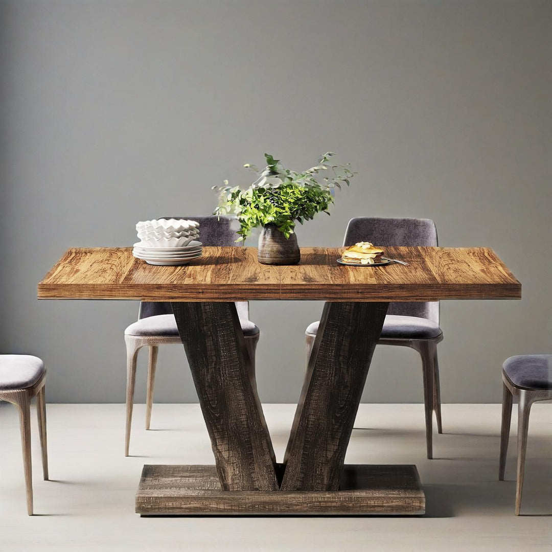 Calypso | 47-Inch Modern Luxury Italian Farmhouse Dining Table - Mediterranean Italian Contemporary Home Decor Furniture