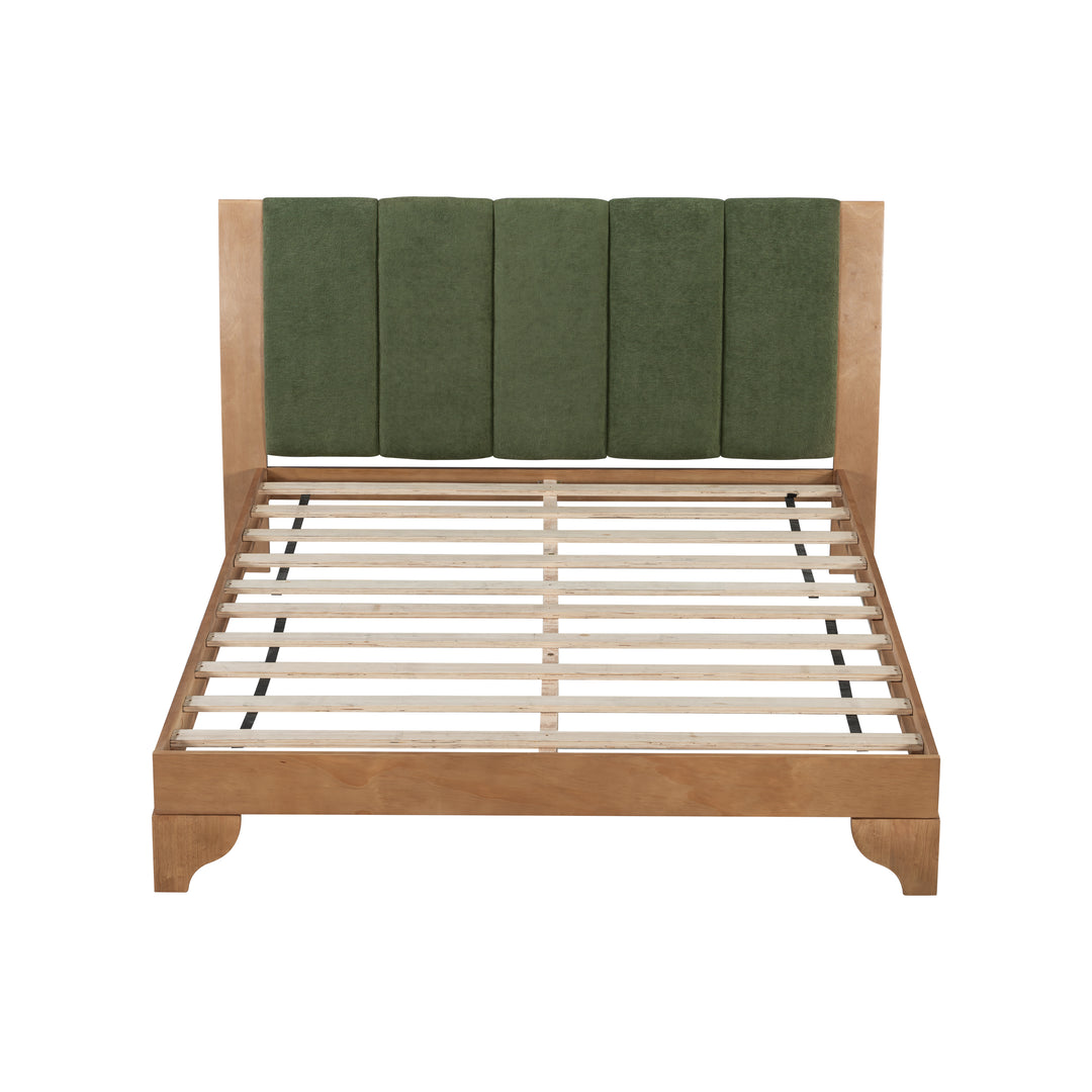 Buy farmhouse furniture Sage &amp; Cream Queen Premium Pine Wood Farmhouse Queen Bed Frame - Modern Cottage Farmhouse Furniture