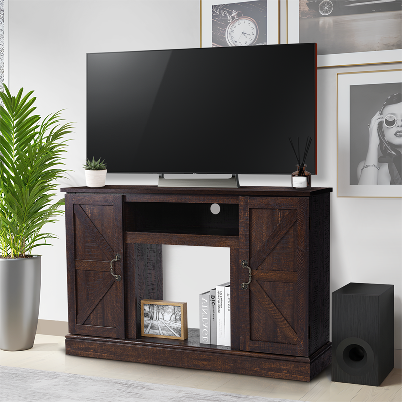 Boho Aesthetic The Orchard | Wooden Vintage Entertainment Center TV Stand | Biophilic Design Airbnb Decor Furniture 