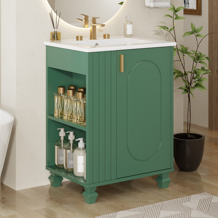 Buy farmhouse furniture Sage Farmhouse Bathroom Vanity With Sink - Modern Cottage Farmhouse Furniture