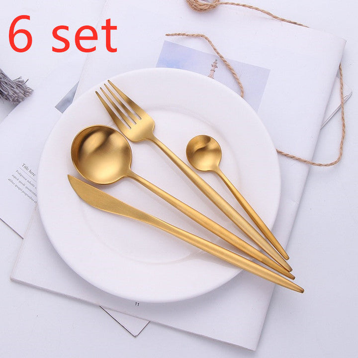 Boho Aesthetic Elegant Portuguese Anti Corrosion Stainless Steel Tableware Set | Biophilic Design Airbnb Decor Furniture 