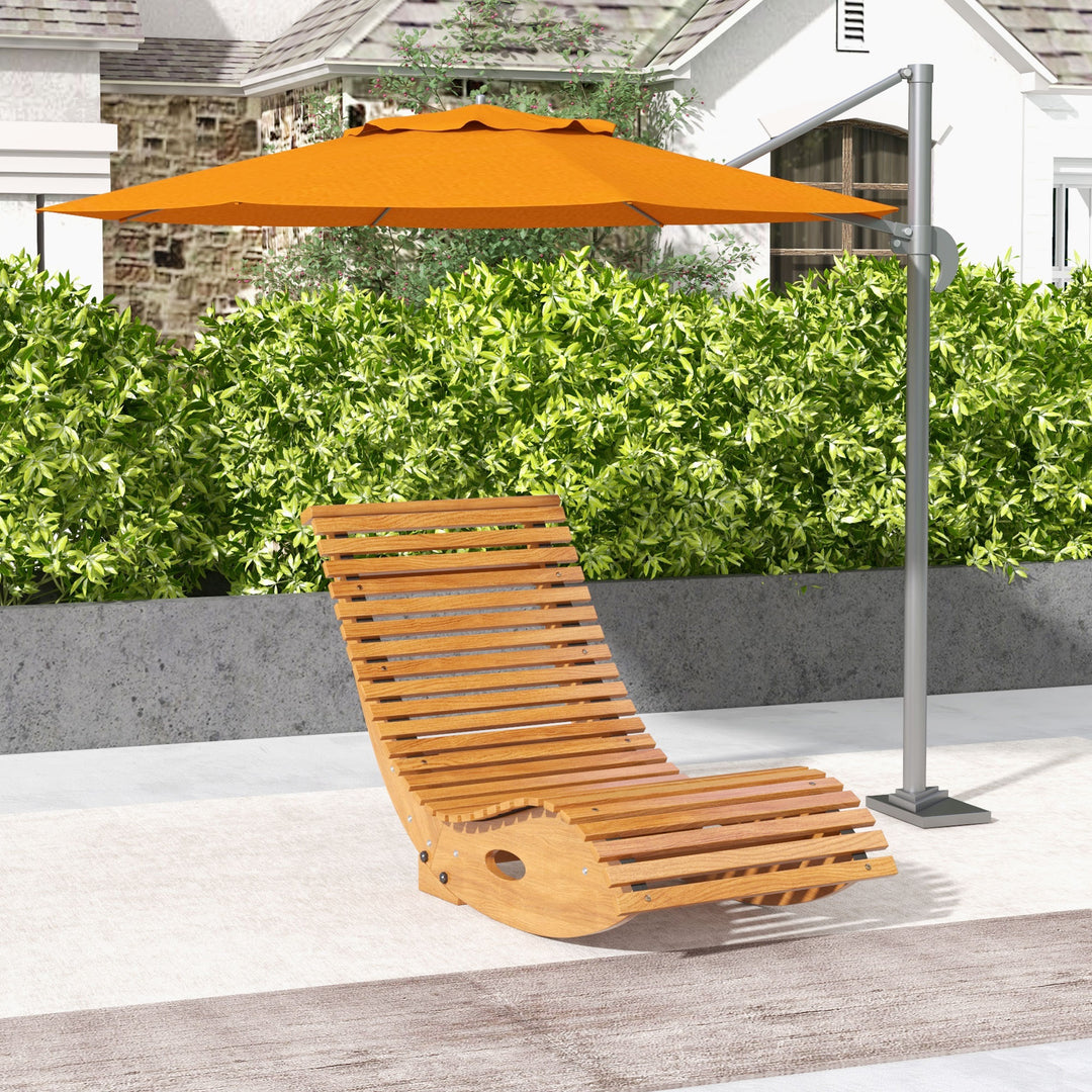 Buy farmhouse furniture Outdoor S-Shape Rocking Chair | Fir & Pine Wood Modern Farmhouse Porch Rocker | 264 lb Capacity - Modern Cottage Farmhouse Furniture