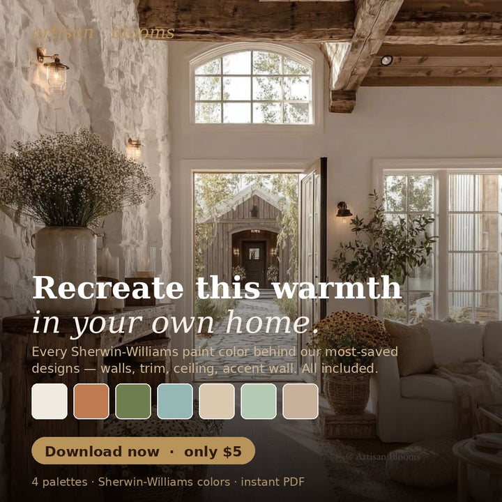 Buy farmhouse furniture Artisan Blooms &amp; Sherwin-Williams Paint Codes (Download) - Modern Cottage Farmhouse Furniture