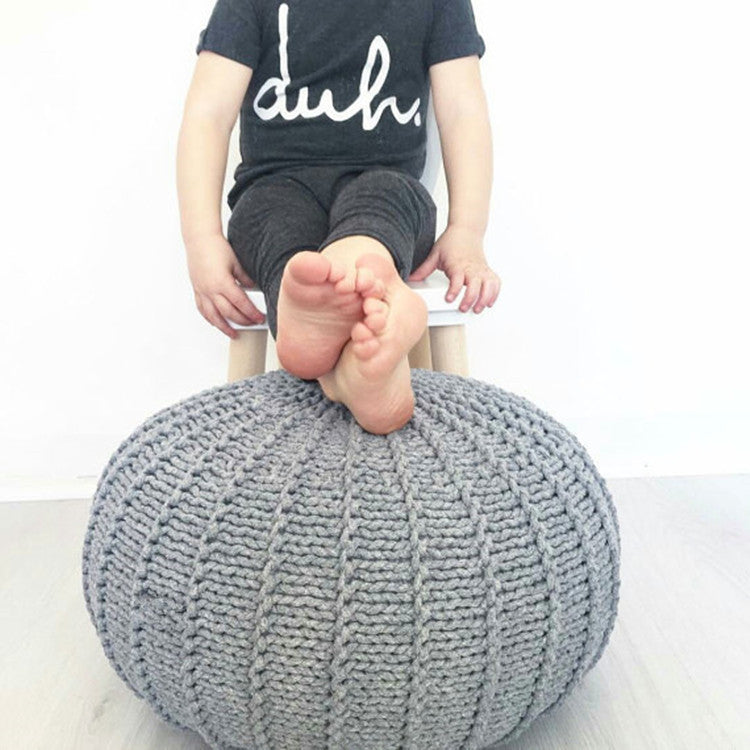 Modern Hand Knitted Minimalist Sofa Pouf Footstool | order couch online - buy sofa -buy sofa online
