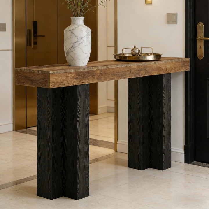 Buy farmhouse furniture Black Brown Modern Cottage Farmhouse Style Foyer Entryway Table - Modern Cottage Farmhouse Furniture