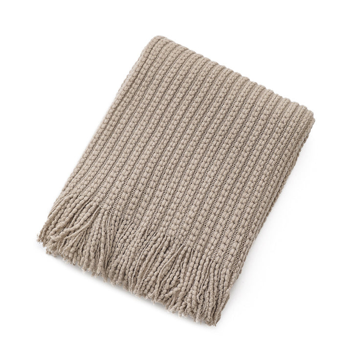 Buy farmhouse furniture Barnwood Living | Modern Cozy Farmhouse Throw Tassel Blanket - Modern Cottage Farmhouse Furniture