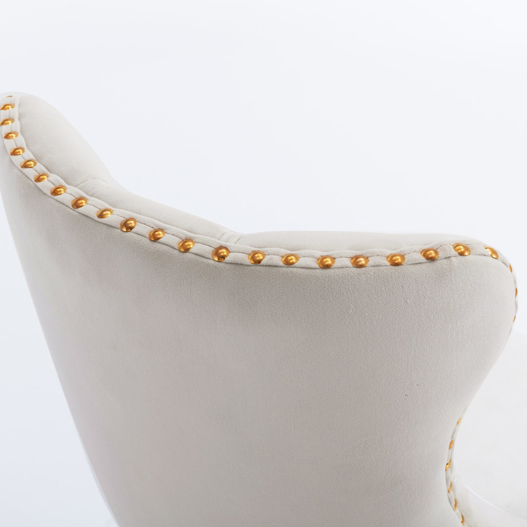 Amir | Golden Modern Mediterranean Swivel Adjustable Velvet Barstools (Set of 2) - Mediterranean Italian Contemporary Home Decor Furniture