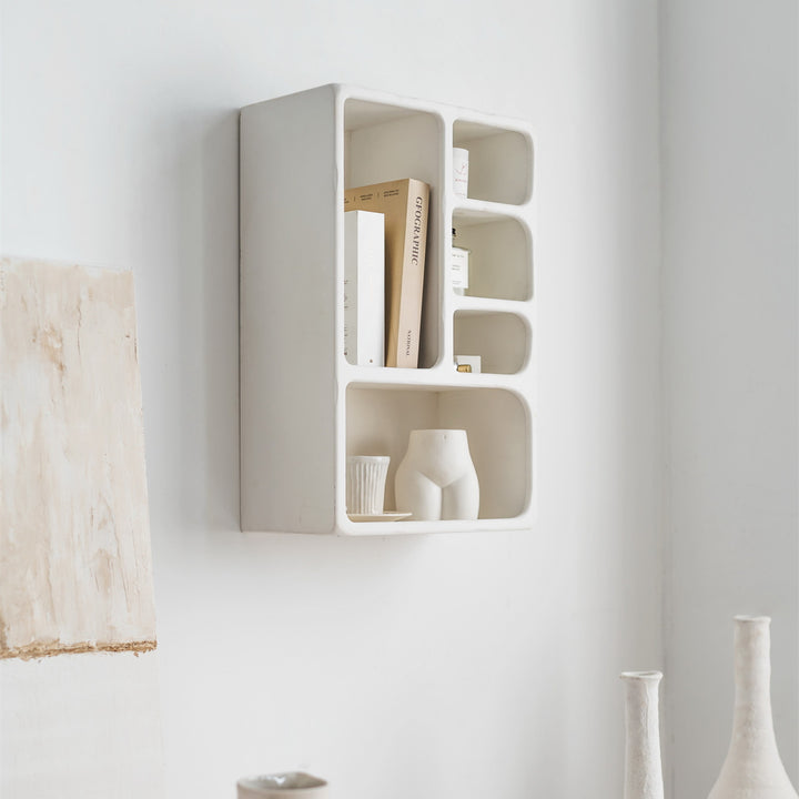 Santorini Mediterranean Contemporary Wall Storage Floating Shelve - Mediterranean Tuscan Contemporary Home Decor Furniture