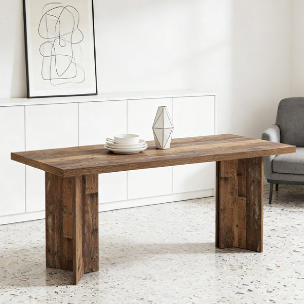 Buy farmhouse furniture Sora | Mediterranean Farmhouse Wooden Dining Table - Modern Cottage Farmhouse Furniture