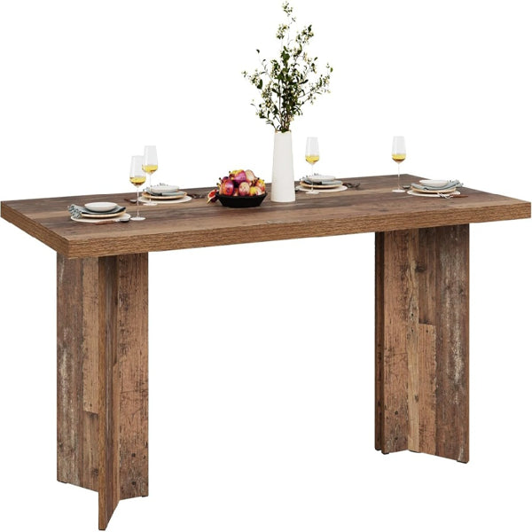 Buy farmhouse furniture Sora | Mediterranean Farmhouse Wooden Dining Table - Modern Cottage Farmhouse Furniture