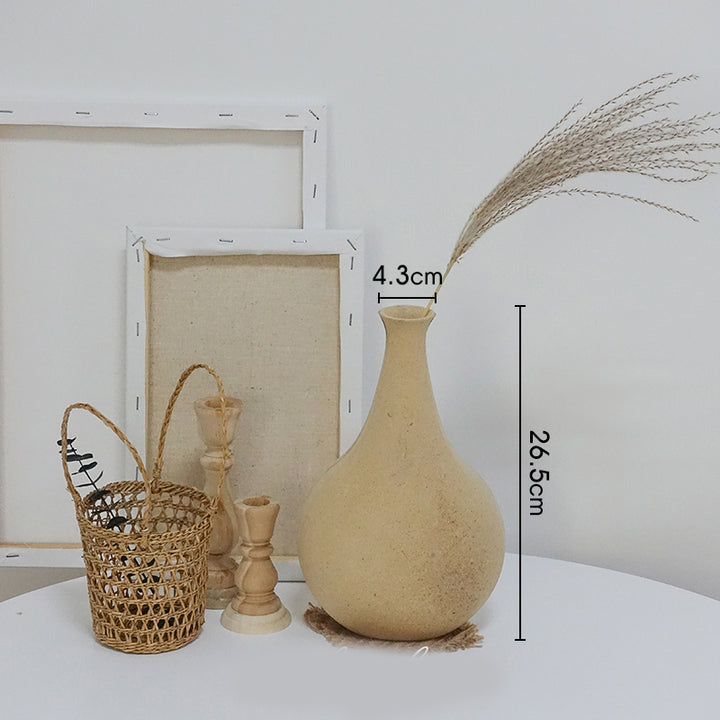 Contemporary European Tiny Farmhouse Wooden Vases - Mediterranean Italian Contemporary Home Decor Furniture