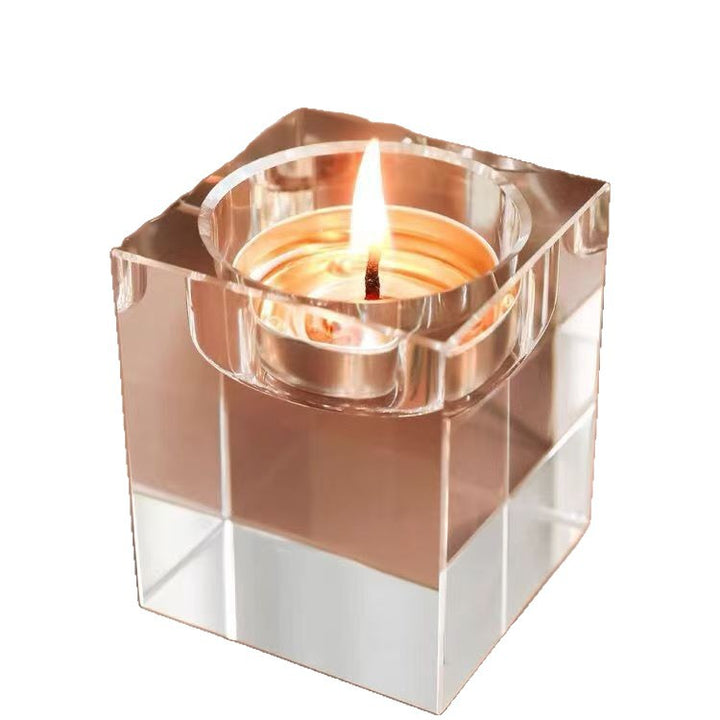 Buy farmhouse furniture Romantic And Minimalist Crystal Clean Candle Holder - Modern Cottage Farmhouse Furniture