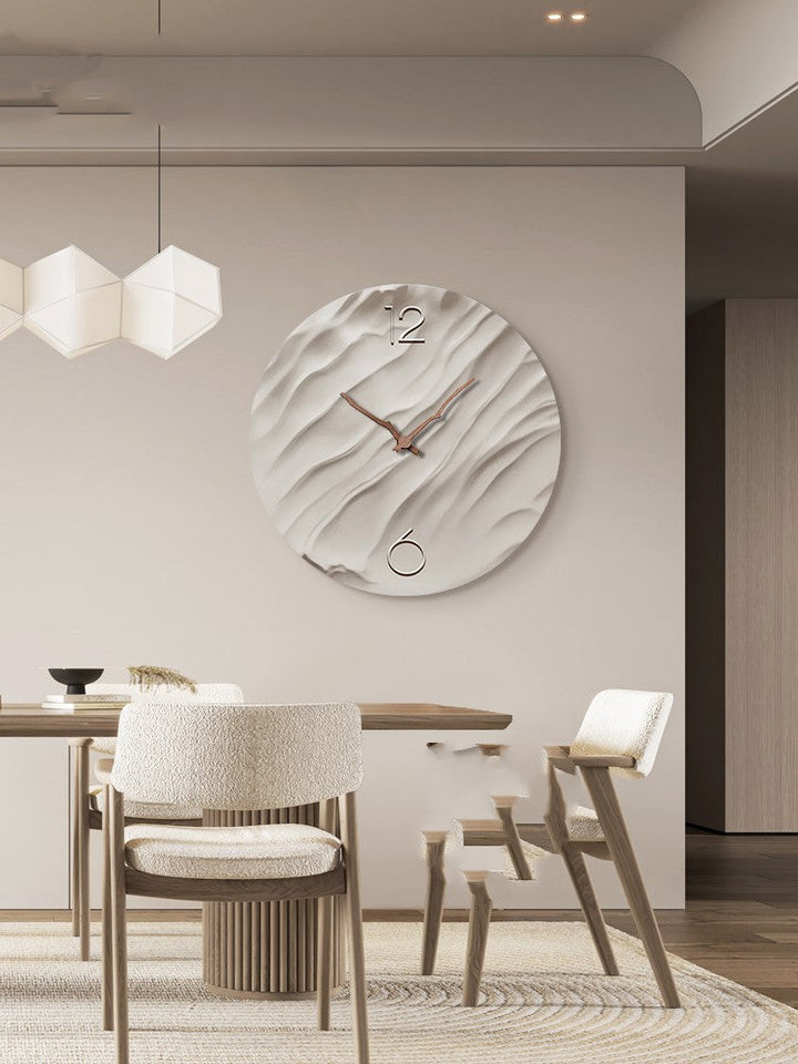 Boho Aesthetic The Heureux Minimalist Luxury Crystal Porcelain Wall Clock | Biophilic Design Airbnb Decor Furniture 