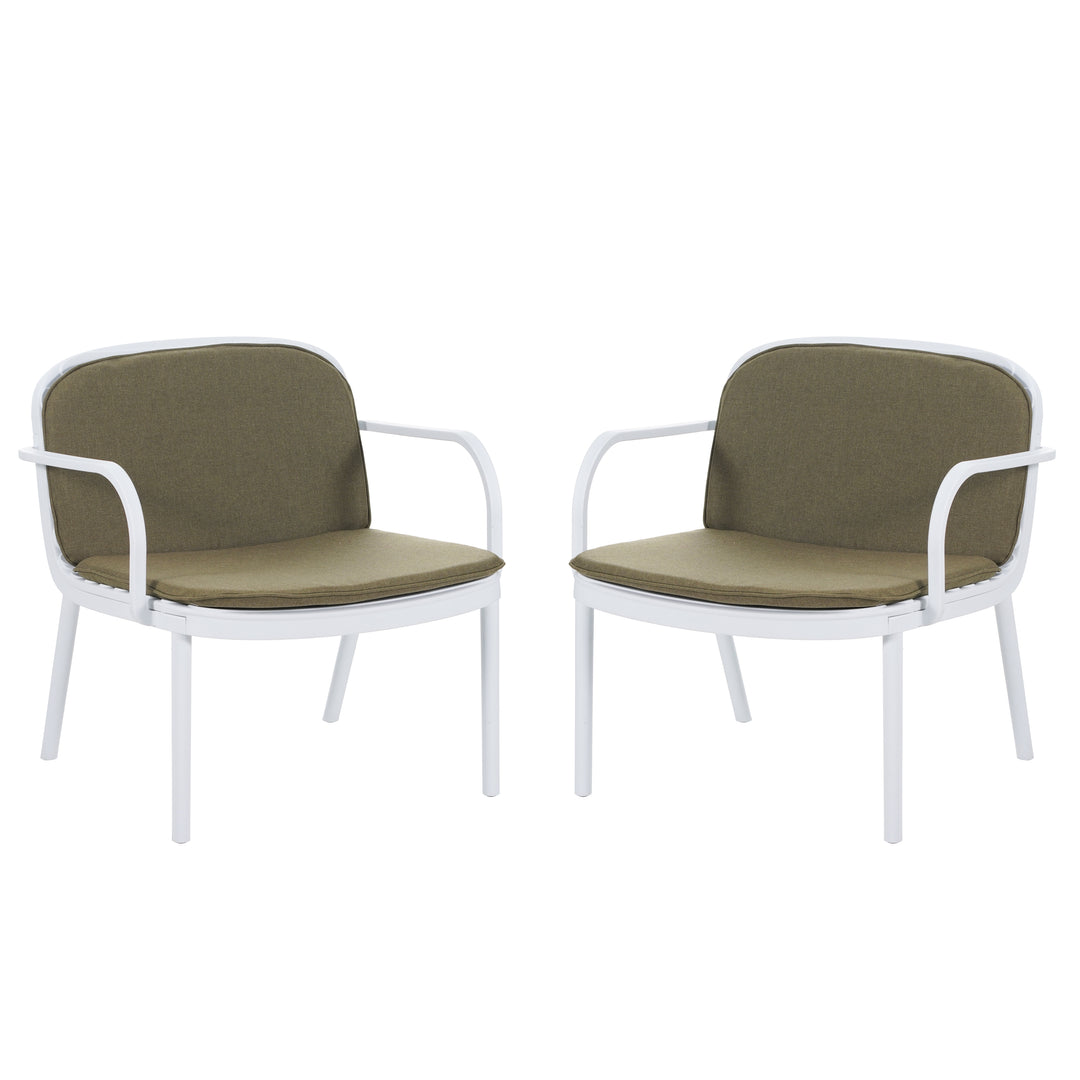 Buy farmhouse furniture Set Of 2 Sage &amp; Cream Chairs - Modern Cottage Farmhouse Furniture