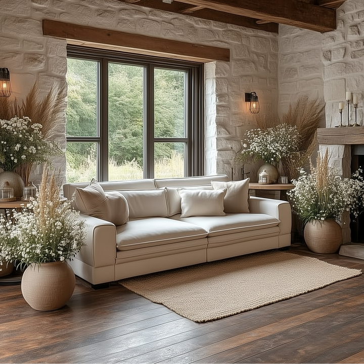 Buy farmhouse furniture Mason | White Modern Farmhouse Cottage Sofa Sectional Couch - Modern Cottage Farmhouse Furniture