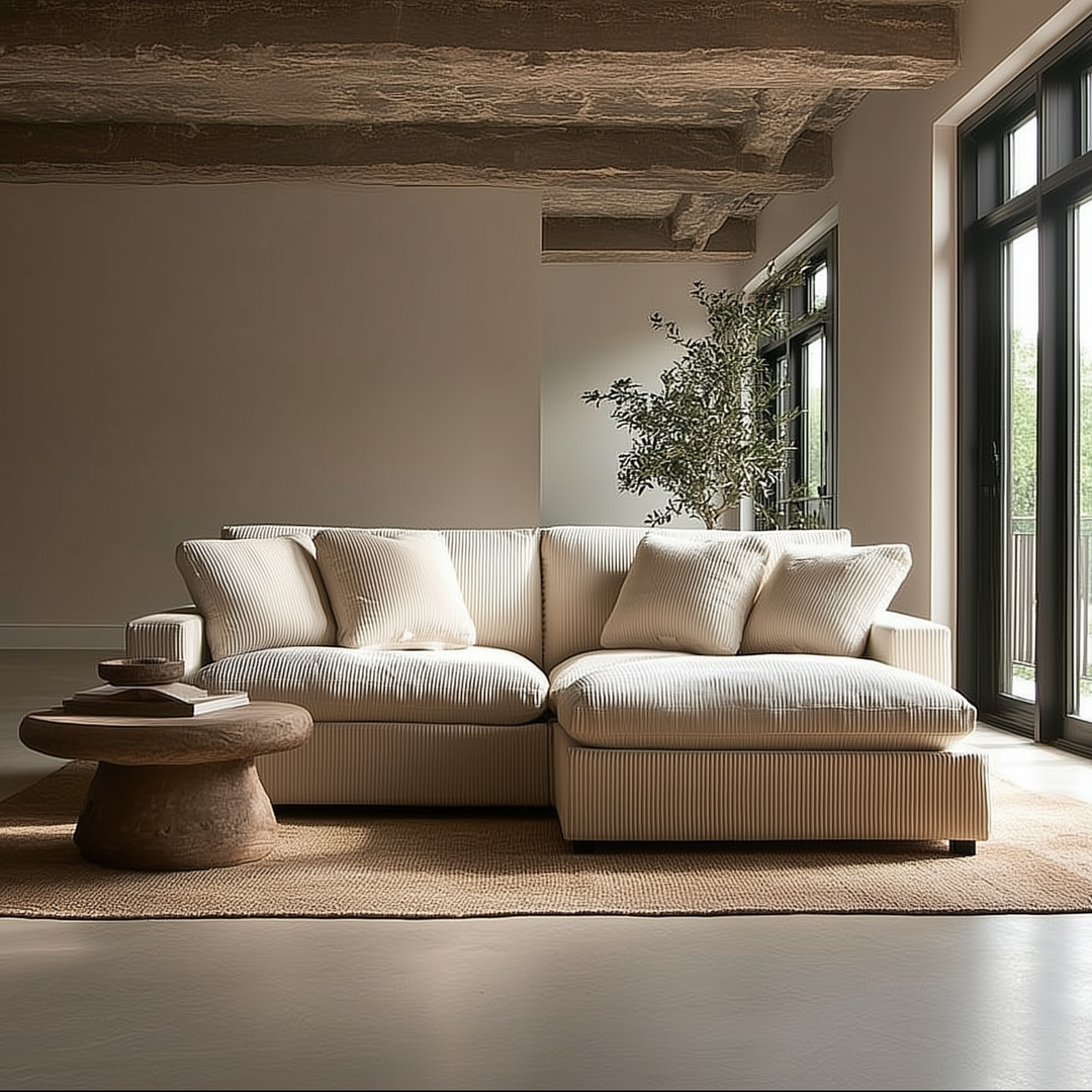 La Casella Simple Mediterranean Farmhouse Modular 3-piece Sofa - Mediterranean Italian Contemporary Home Decor Furniture